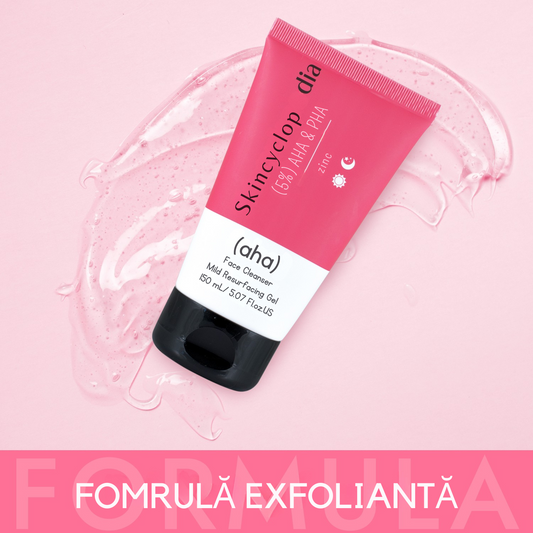 Gel de curățare facială exfoliant cu 5% AHA și PHA, Skincyclopedia, 150 ml