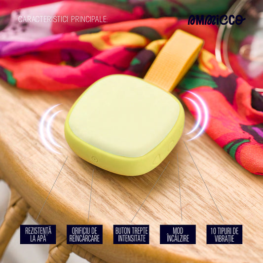 Mini vibrator cu 10 moduri de vibrație și funcție de încălzire, My Massage, Ammicco