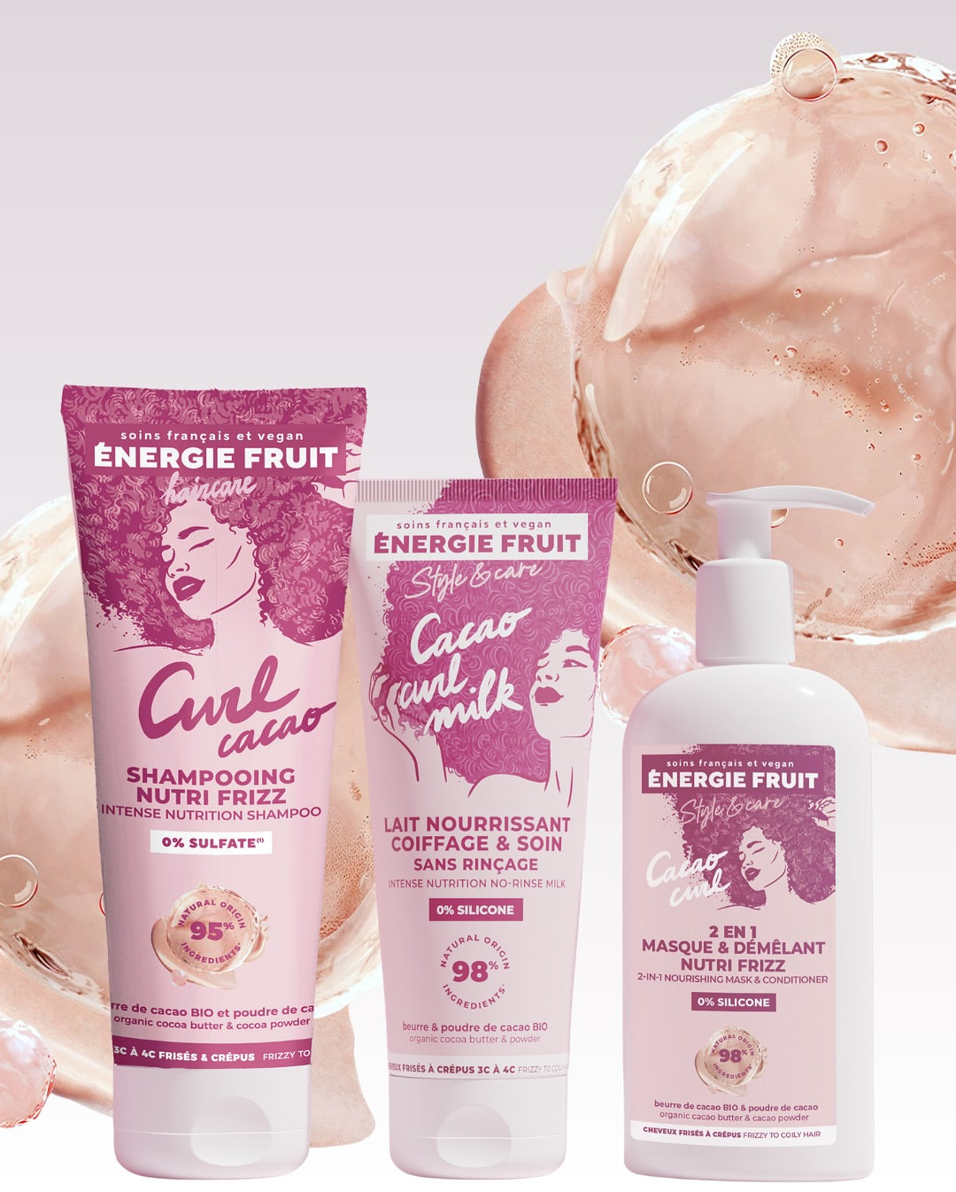 Șampon nutritiv cu unt de cacao și pudră de cacao, Energie Fruit, 250 ml