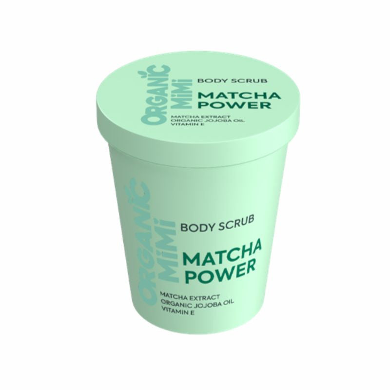 Scrub de corp energizant cu matcha Matcha Power, Organic Mimi, 250 g