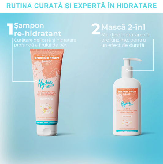 Șampon hidratant cu monoi și ulei de macadamia, Energie Fruit, 250 ml