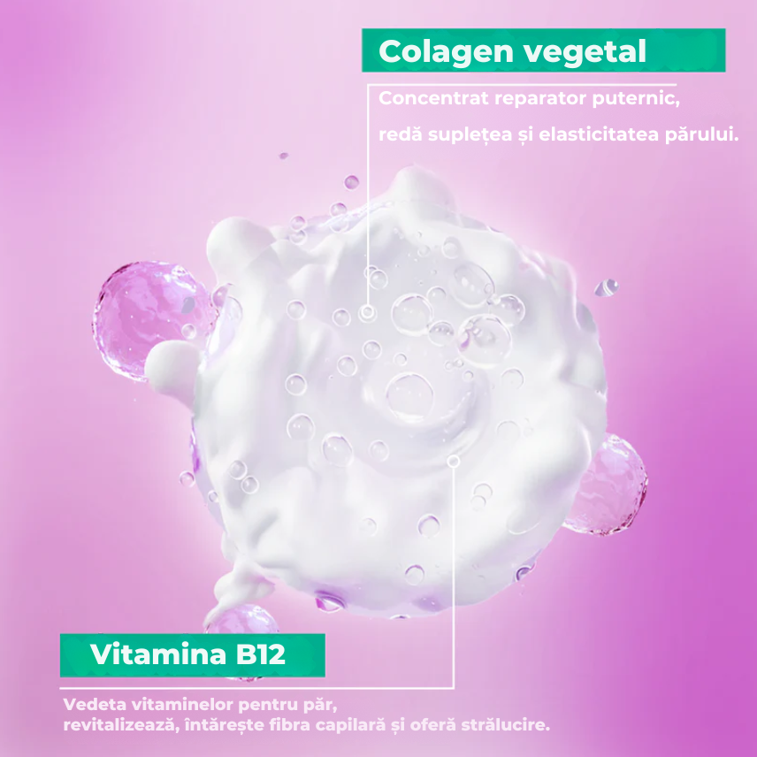Șampon reparator cu colagen vegetal și vitamina B, Energie Fruit, 250 ml