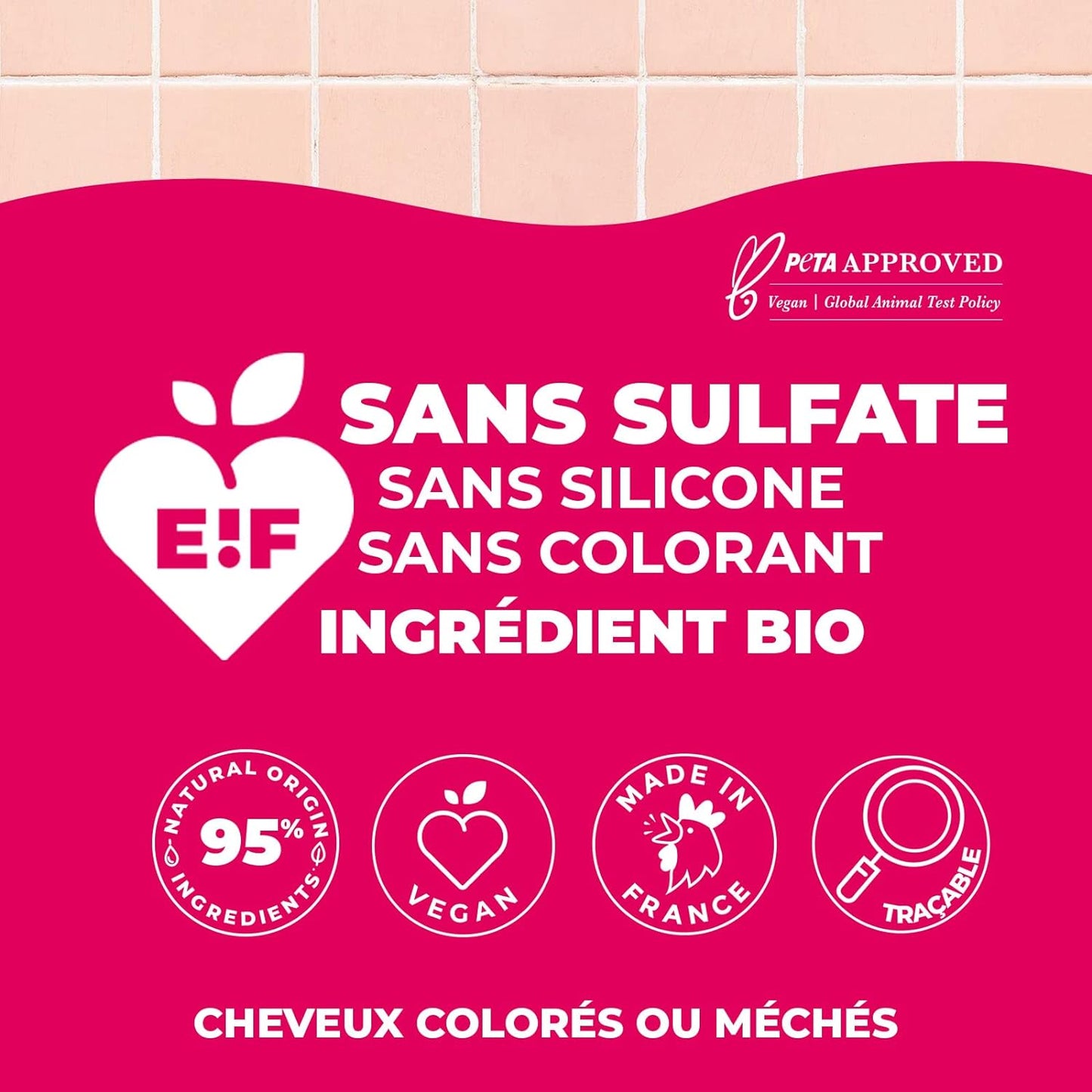 Șampon pentru strălucire și protecția culorii cu oțet de zmeură, Energie Fruit, 250 ml