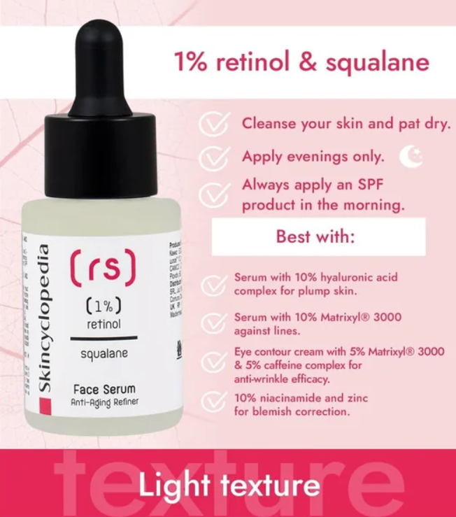 Set îngrijire facială cu retinol și SPF pentru rutină anti-aging, Skincyclopedia, 4 produse