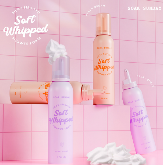 Spumă de duș cu aromă de piersică, Soak Sunday, 200 ml