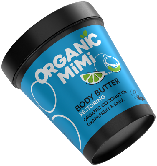 Unt de corp reparator cu cocos și grapefruit, Organic Mimi, 200 ml