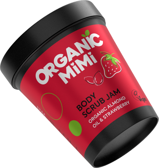 Scrub de corp tip gem cu cocos și zmeură, Organic Mimi, 250 g