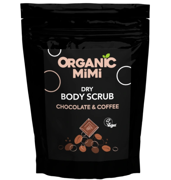 Scrub de corp energizant cu cafea și cacao, Organic Mimi, 150 g