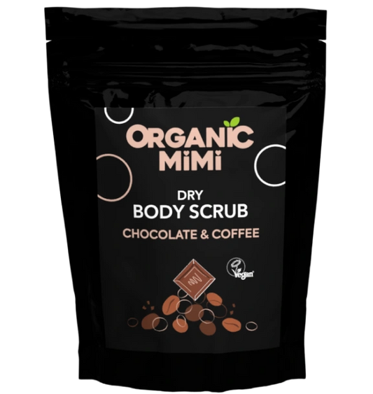 Scrub de corp energizant cu cafea și cacao, Organic Mimi, 150 g