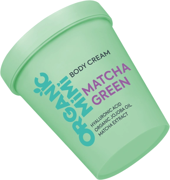 Cremă de corp tonifiantă cu matcha și ulei de struguri, Organic Mimi, 200 ml