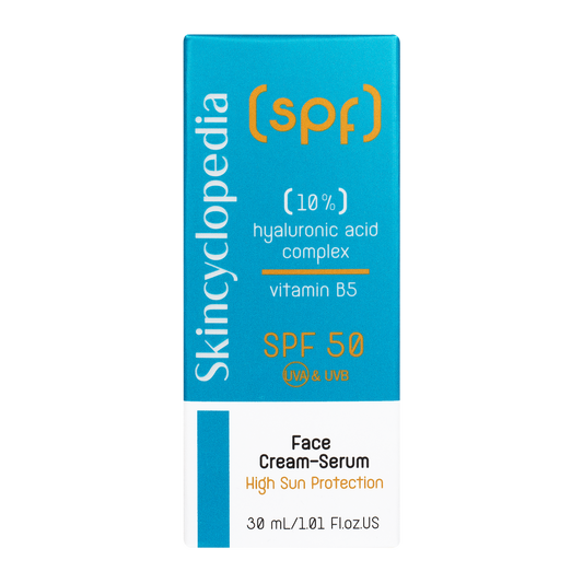 Cremă hidratantă tip ser cu protecție solară SPF 50 pentru uz zilnic, Skincyclopedia, 30 ml