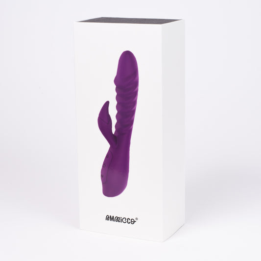 Vibrator dublu cu funcție de încălzire, Double Pleasure, Ammicco