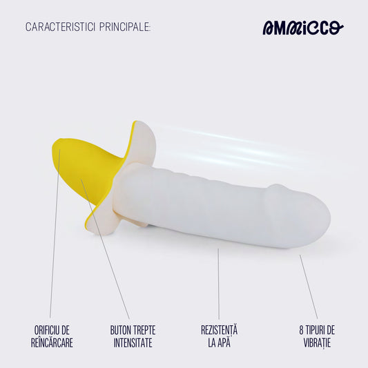 Vibrator realist cu vibrații multiple, Fruit of Love, Ammicco