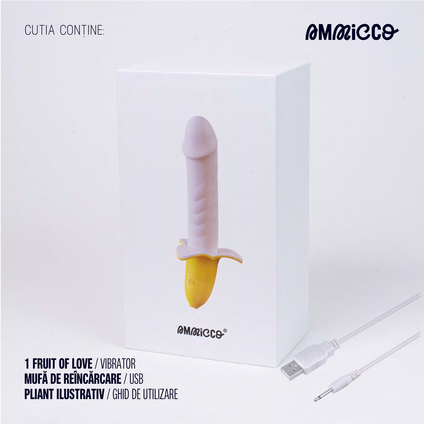 Vibrator realist cu vibrații multiple, Fruit of Love, Ammicco