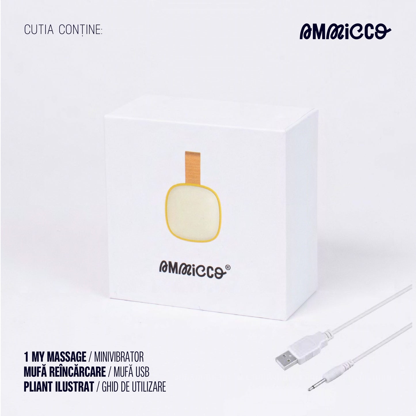 Mini vibrator cu 10 moduri de vibrație și funcție de încălzire, My Massage, Ammicco