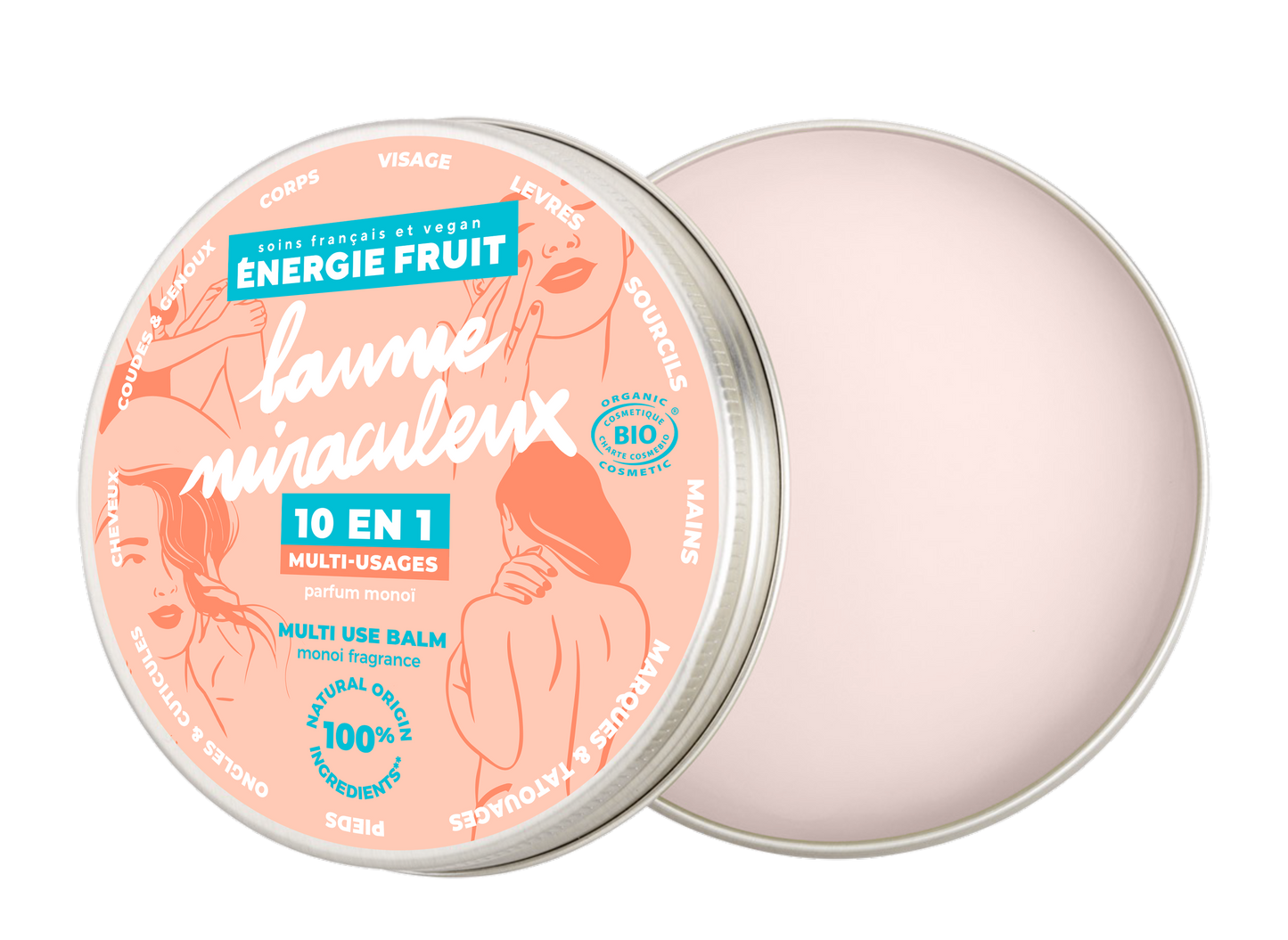 Balsam multifuncțional cu monoi și unt de shea bio, Energie Fruit, 90 g
