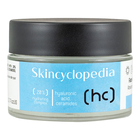 Cremă de față hidratantă cu acid hialuronic și ceramide, Skincyclopedia, 50 ml