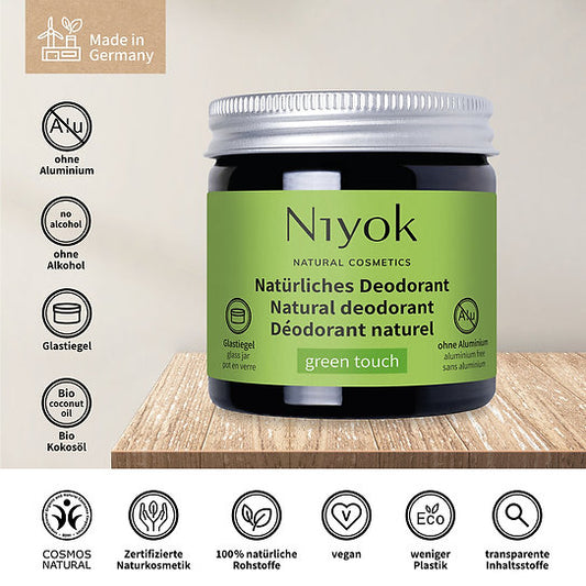 Deodorant cremă natural fără aluminiu Green Touch, Niyok, 40 ml
