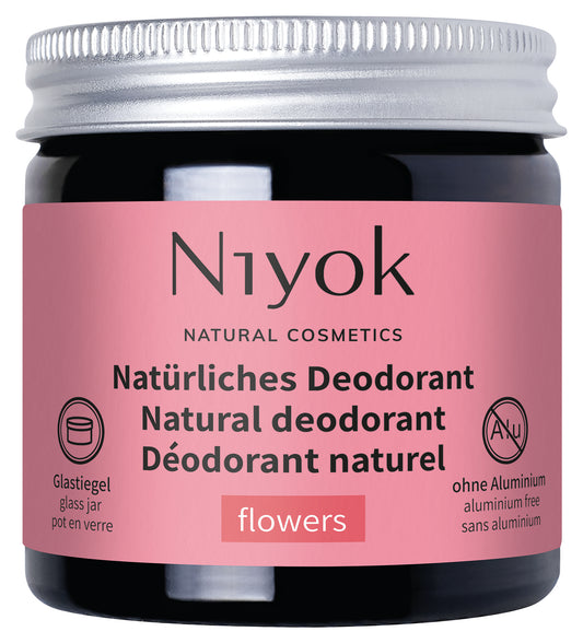 Deodorant cremă natural fără aluminiu Flowers, Niyok, 40 ml