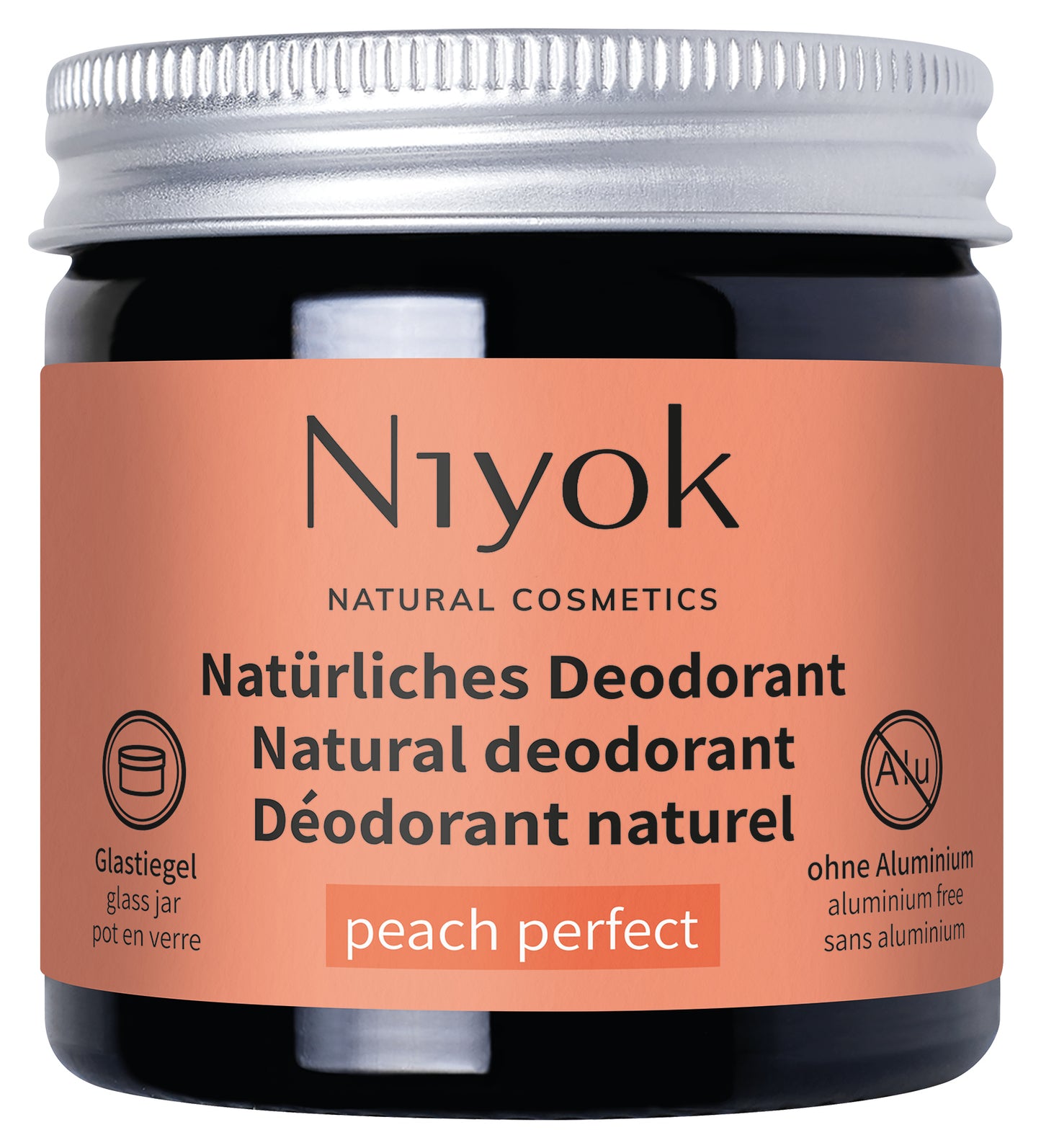 Deodorant cremă natural fără aluminiu Peach, Niyok, 40 ml