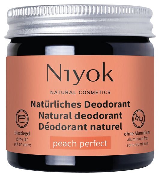 Deodorant cremă natural fără aluminiu Peach, Niyok, 40 ml