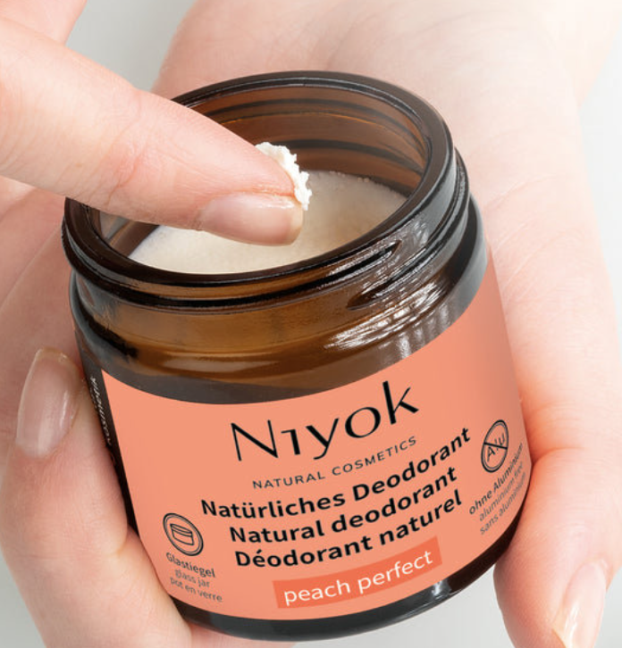 Deodorant cremă natural fără aluminiu Peach, Niyok, 40 ml