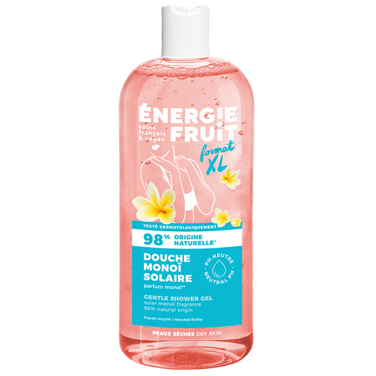 Gel de duș hidratant cu monoi și ulei de macadamia, Energie Fruit, 500 ml