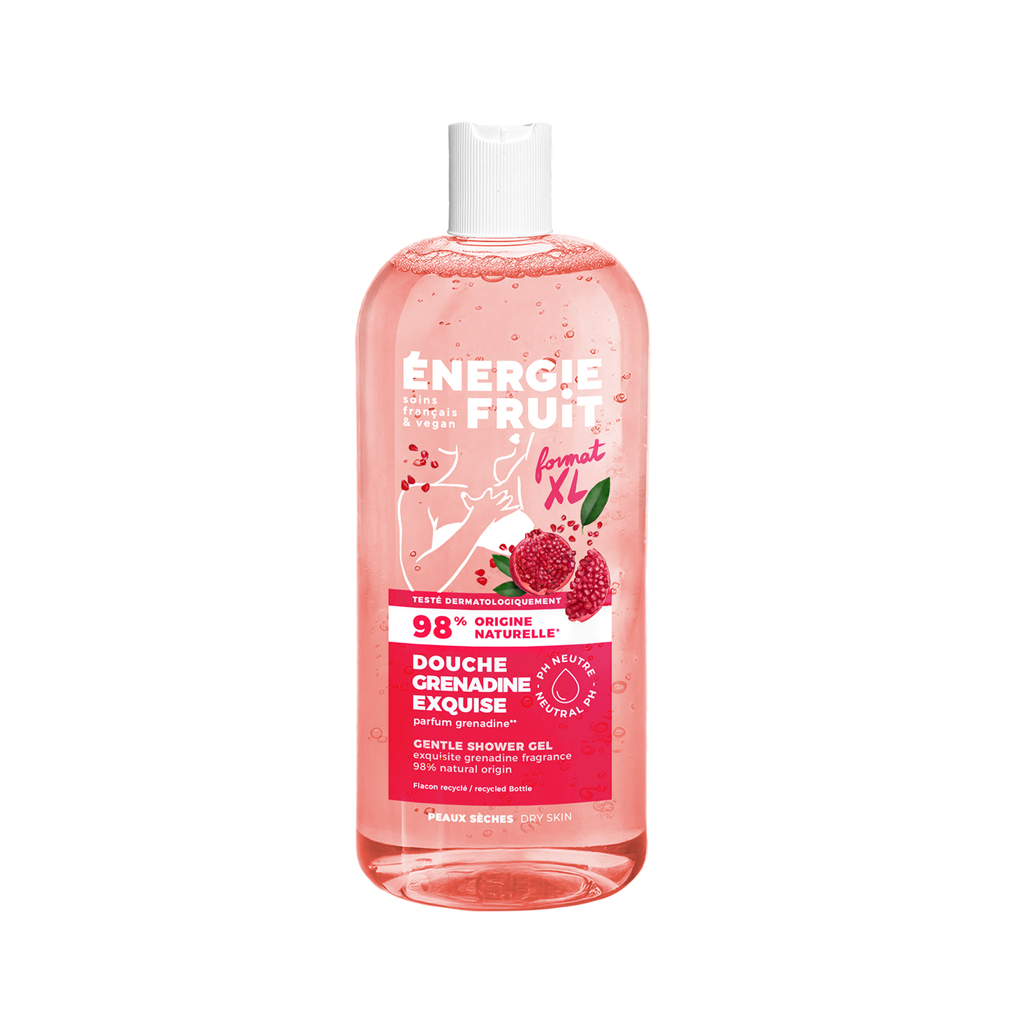 Gel de duș revitalizant cu grenadină, Energie Fruit, 500 ml