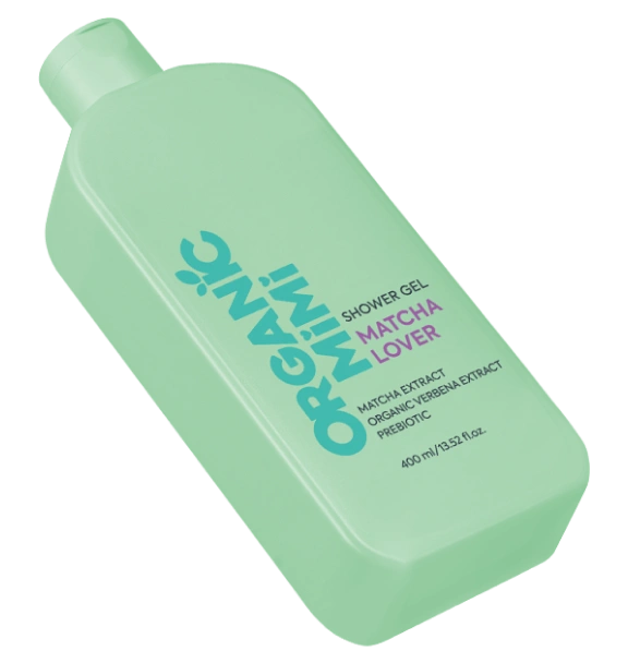 Gel de duș revitalizant cu matcha și verbină, Organic Mimi, 400 ml