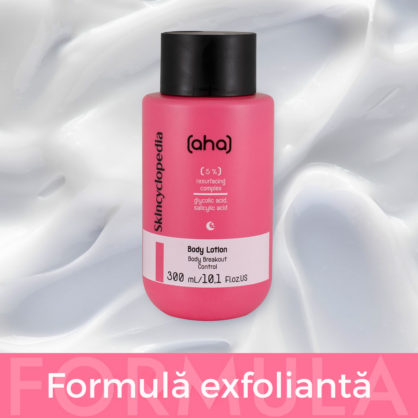 Loțiune de corp exfoliantă cu AHA, BHA și PHA, Skincyclopedia, 300 ml