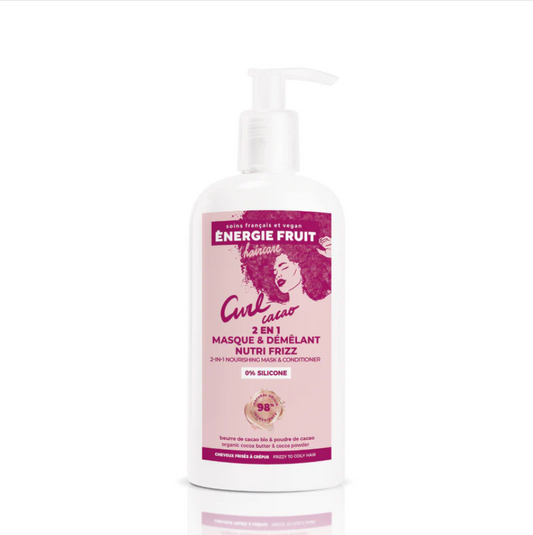 Mască și balsam 2 în 1 cu unt de cacao și pudră de cacao, Energie Fruit, 300 ml