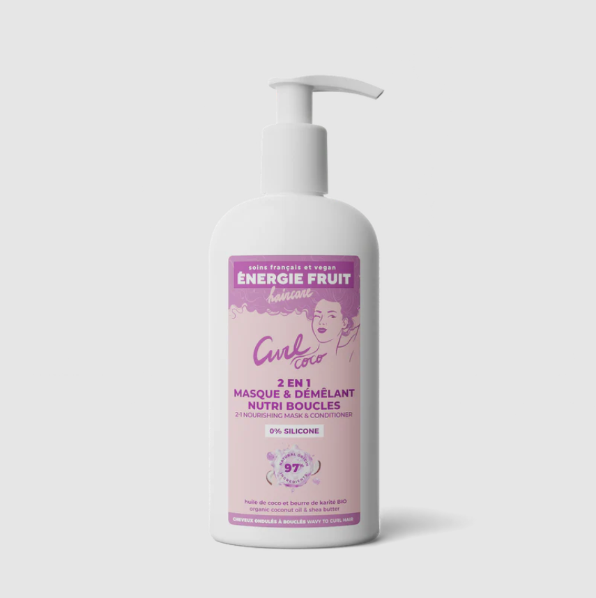 Mască și balsam 2 în 1 cu ulei de cocos și unt de shea, Energie Fruit, 300 ml