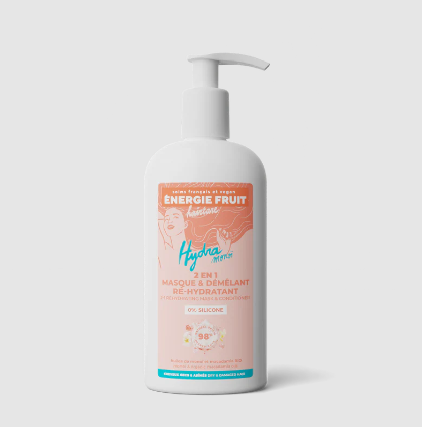 Mască și balsam 2 în 1 cu monoi și ulei de macadamia, Energie Fruit, 300 ml