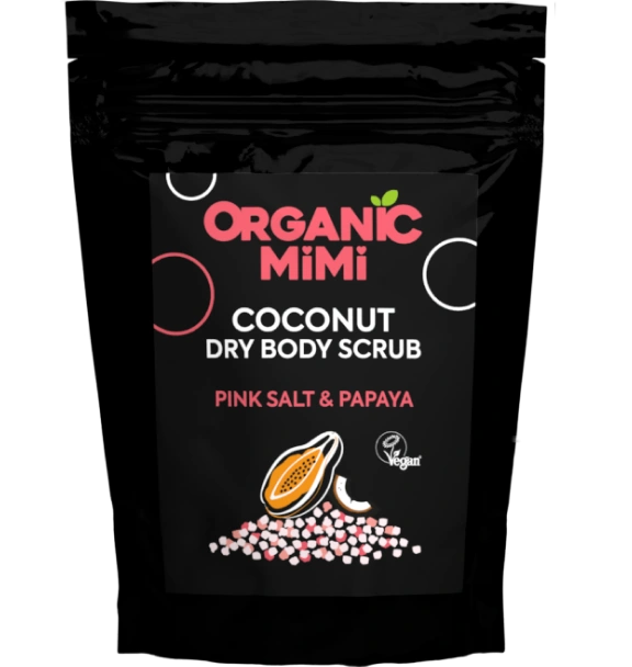 Scrub de corp cu sare roz, papaya și cocos, Organic Mimi, 150 g