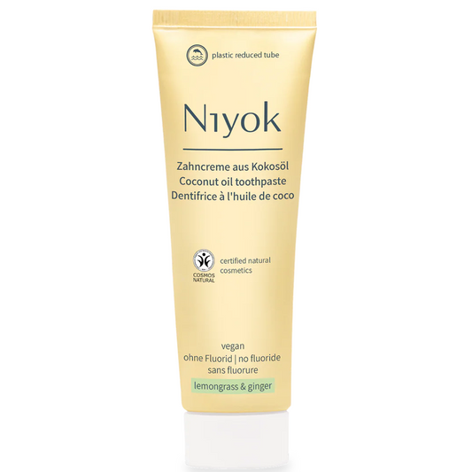 Pastă de dinți cu ulei de cocos, lemongrass și ghimbir, Niyok, 75 ml