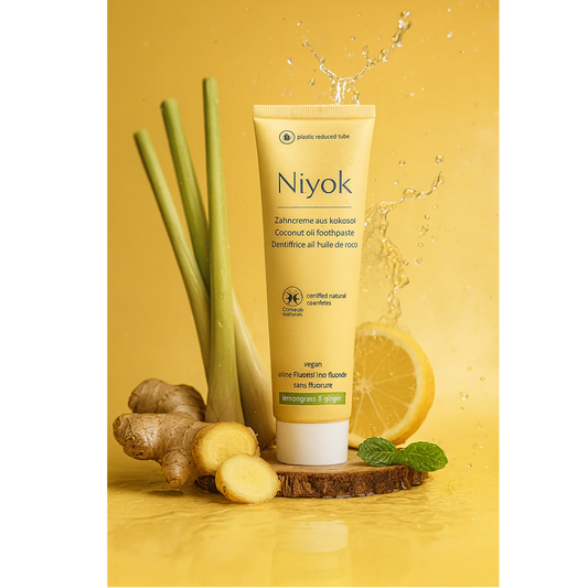 Pastă de dinți cu ulei de cocos, lemongrass și ghimbir, Niyok, 75 ml