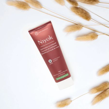Pastă de dinți cu ulei de cocos, portocală roșie și busuioc, Niyok, 75 ml