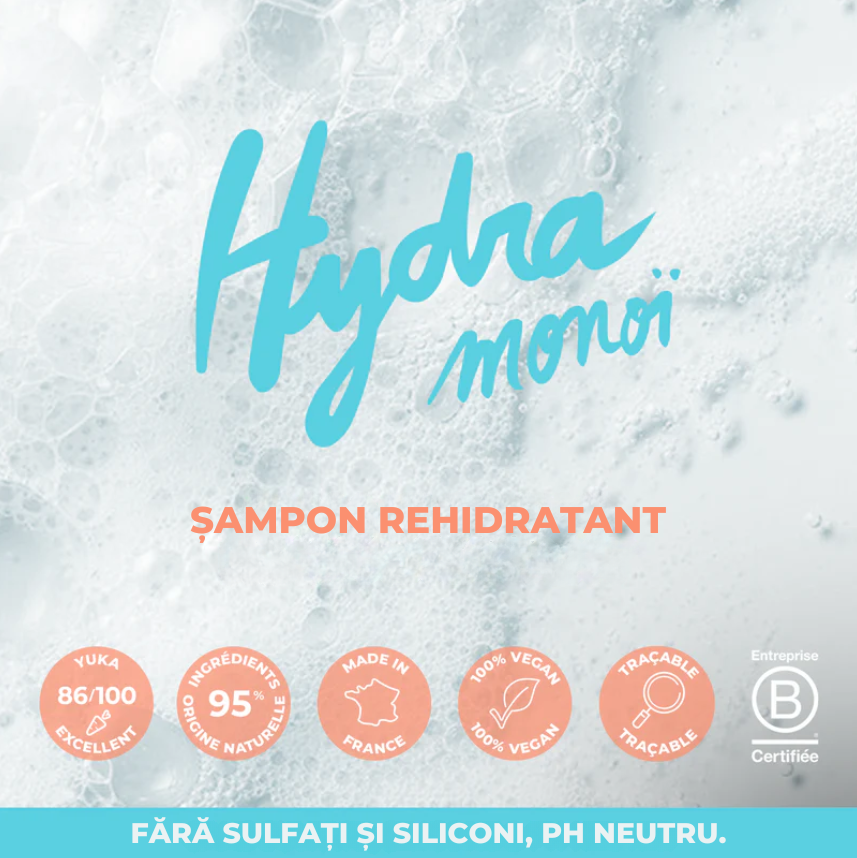 Șampon hidratant cu monoi și ulei de macadamia, Energie Fruit, 250 ml