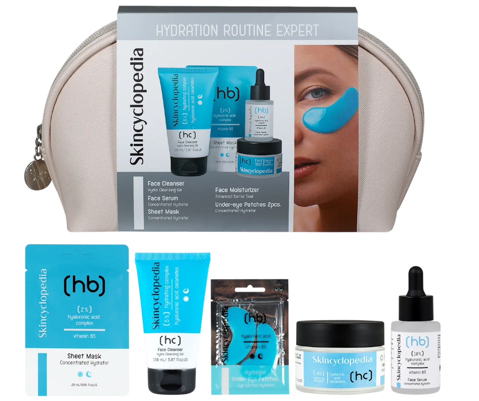 Set îngrijire facială pentru hidratare intensivă, Skincyclopedia Hidratare Expres, 5 produse