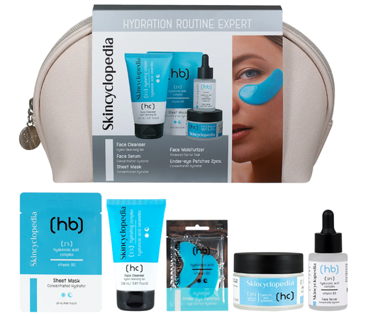Set îngrijire facială pentru hidratare intensivă, Skincyclopedia Hidratare Expres, 5 produse