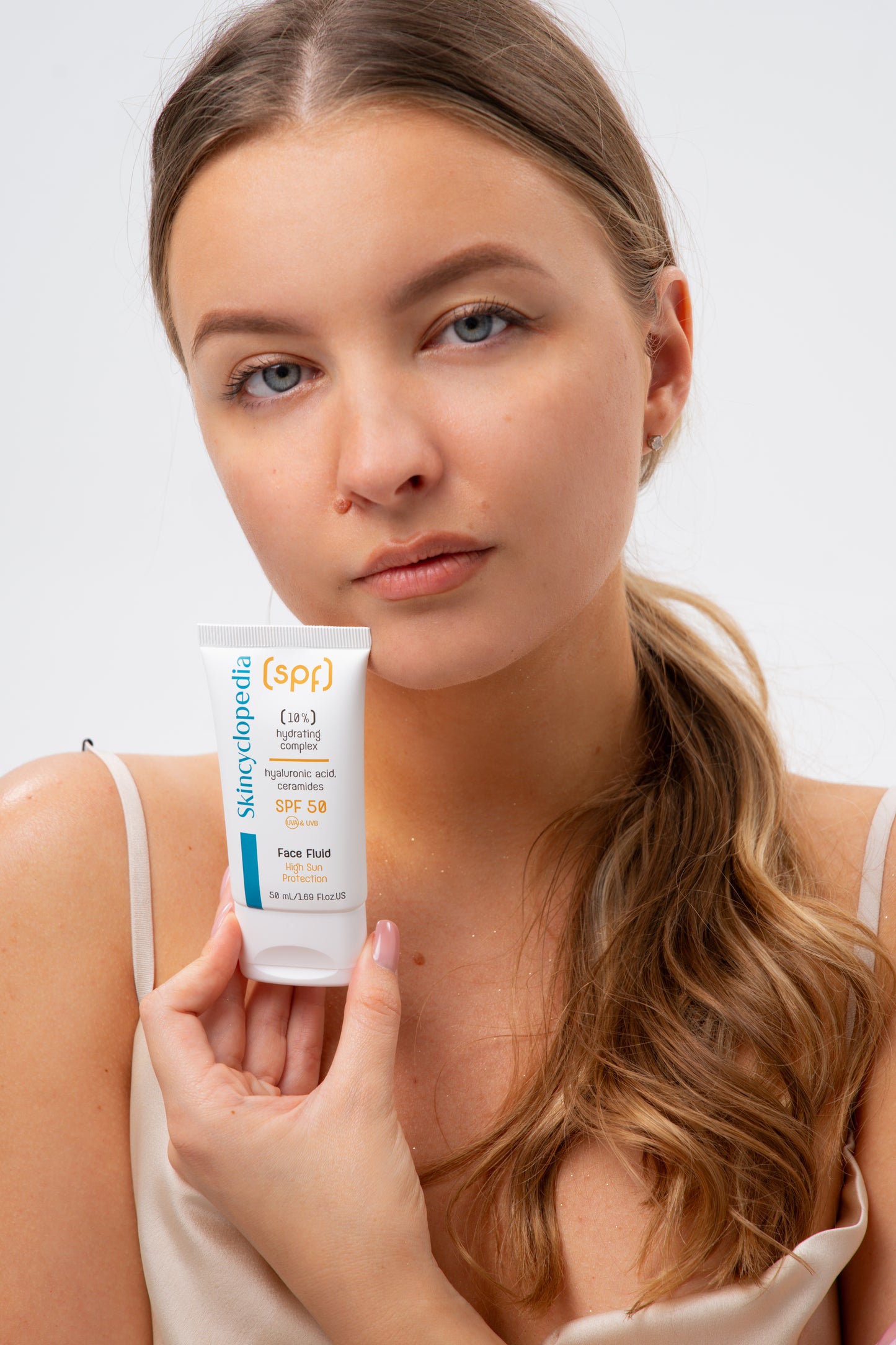 Fluid facial hidratant cu protecție solară SPF 50, Skincyclopedia, 50 ml
