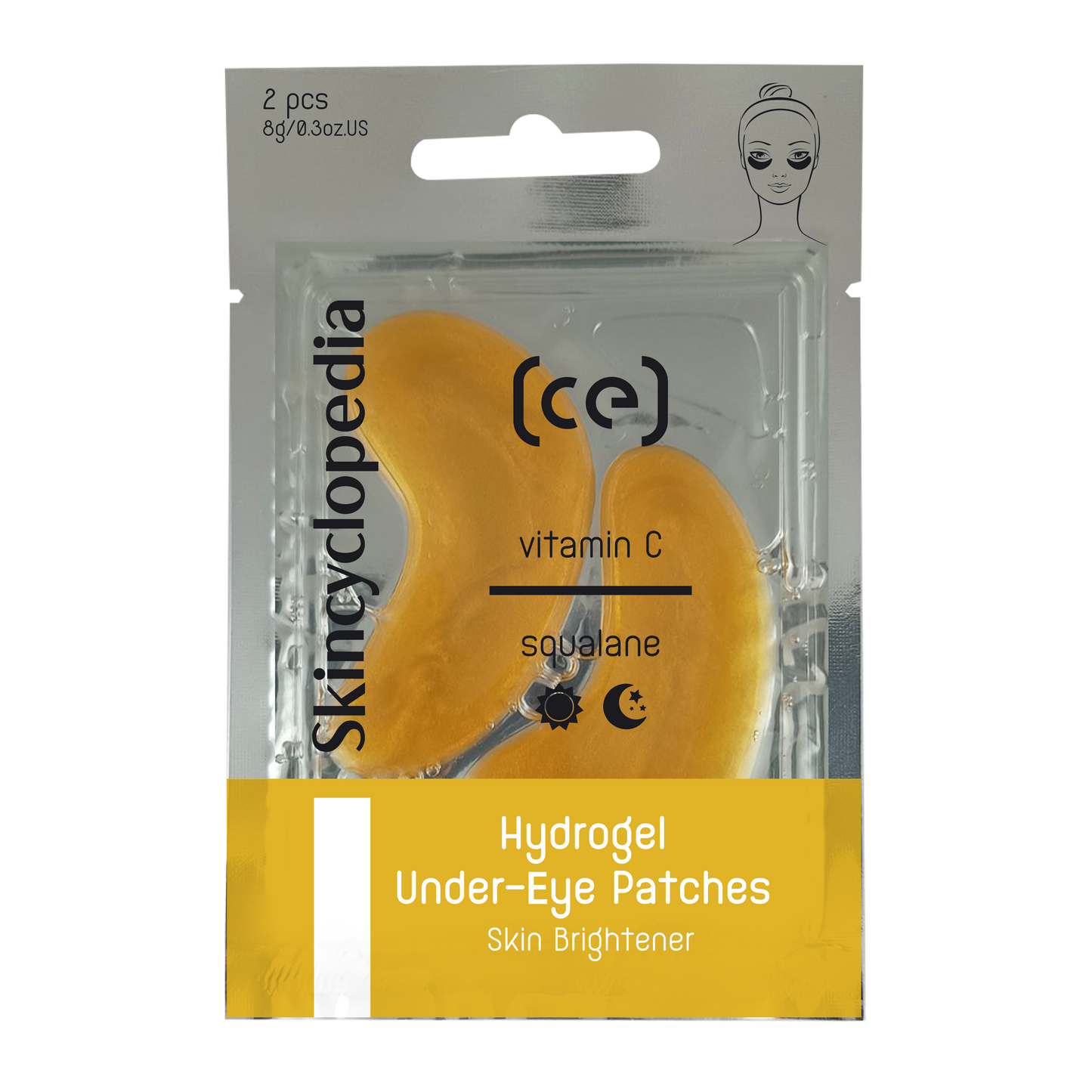 Patch-uri hidrogel pentru ochi cu vitamina C și niacinamidă, Skincyclopedia, 2 bucăți