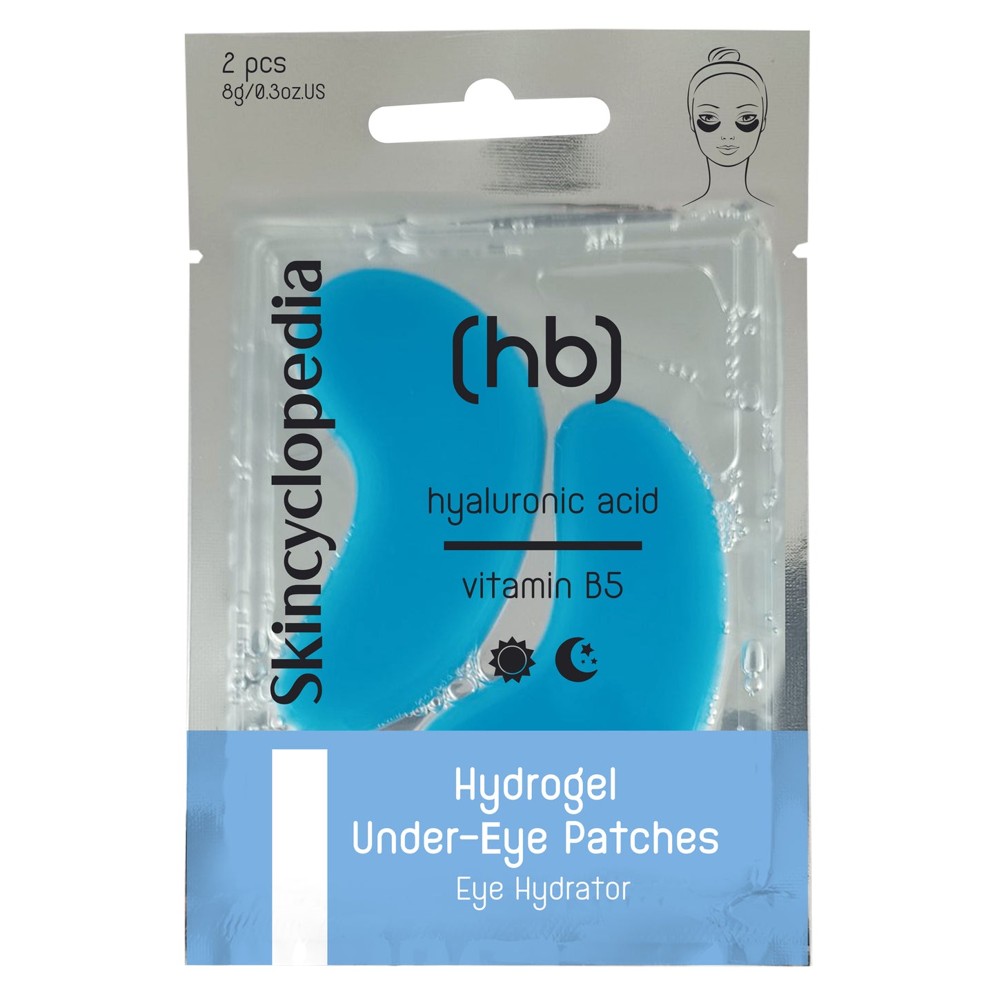 Plasturi hidrogel pentru ochi pentru hidratare, Skincyclopedia, 2 bucăți
