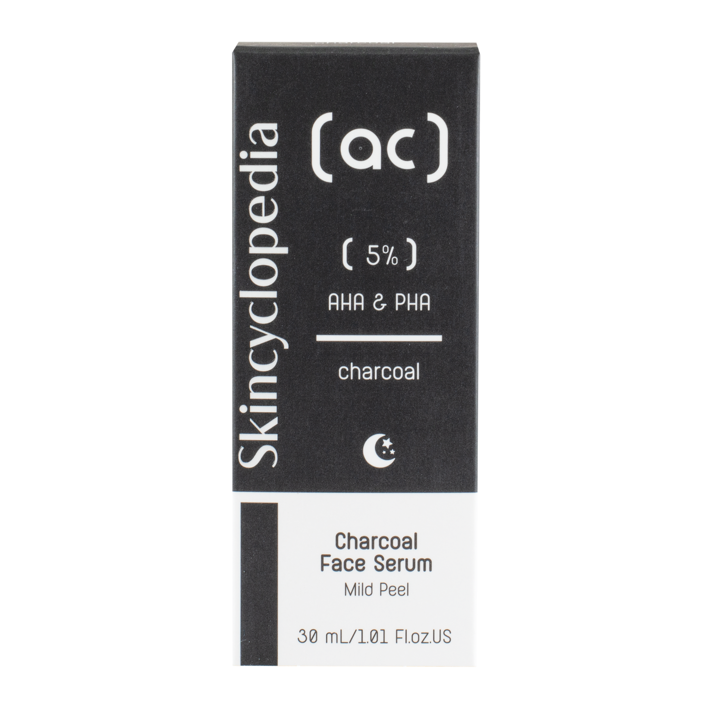 Ser facial exfoliant cu cărbune activ și 5% AHA & PHA, Skincyclopedia, 30 ml