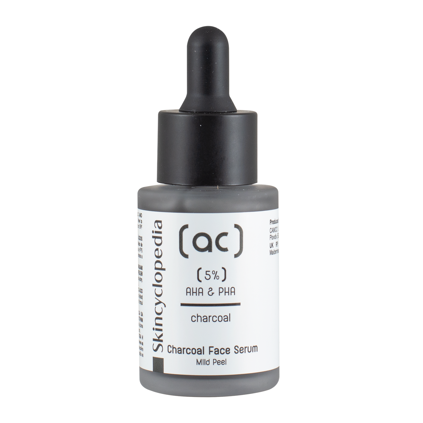 Ser facial exfoliant cu cărbune activ și 5% AHA & PHA, Skincyclopedia, 30 ml