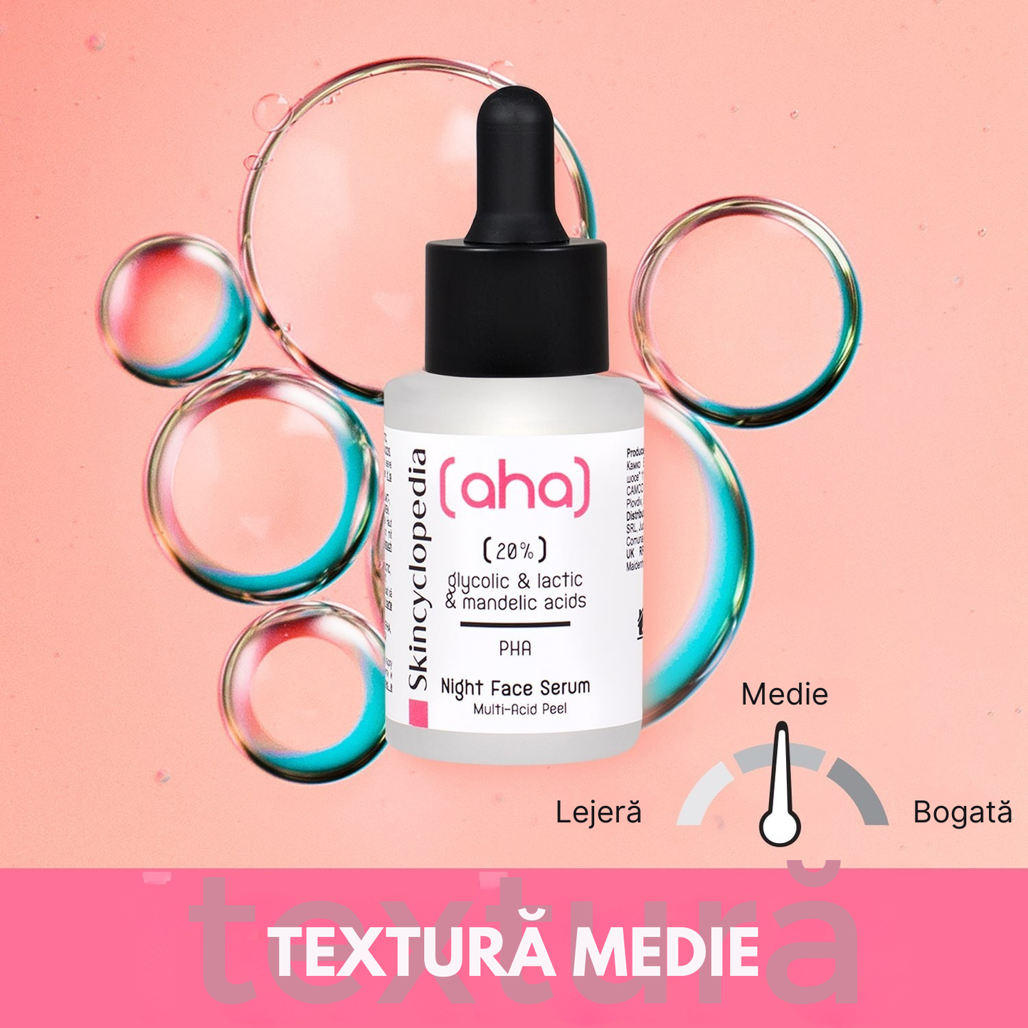 Ser exfoliant de noapte cu 20% AHA și PHA, Skincyclopedia, 30 ml
